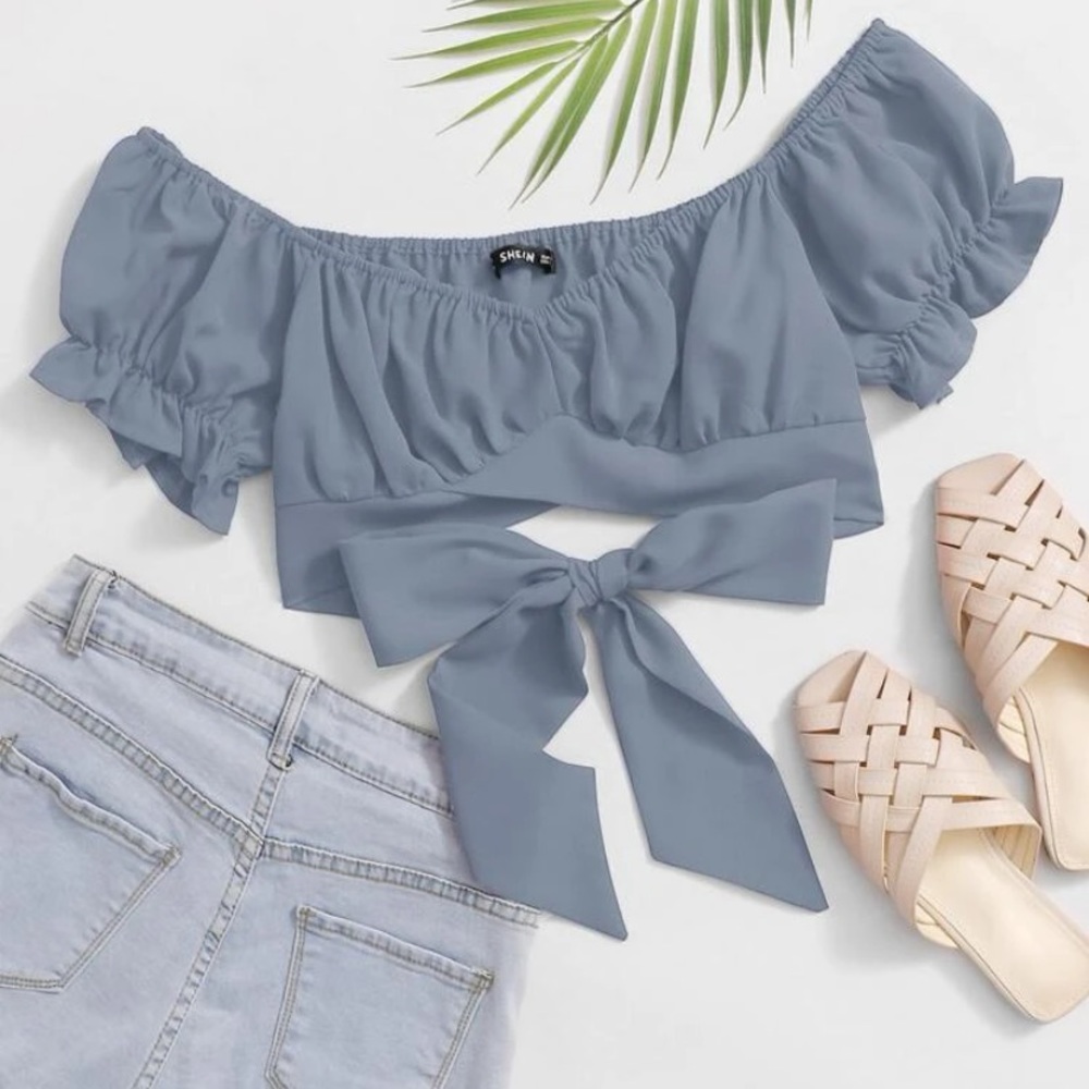 Off Shoulder Crop Top